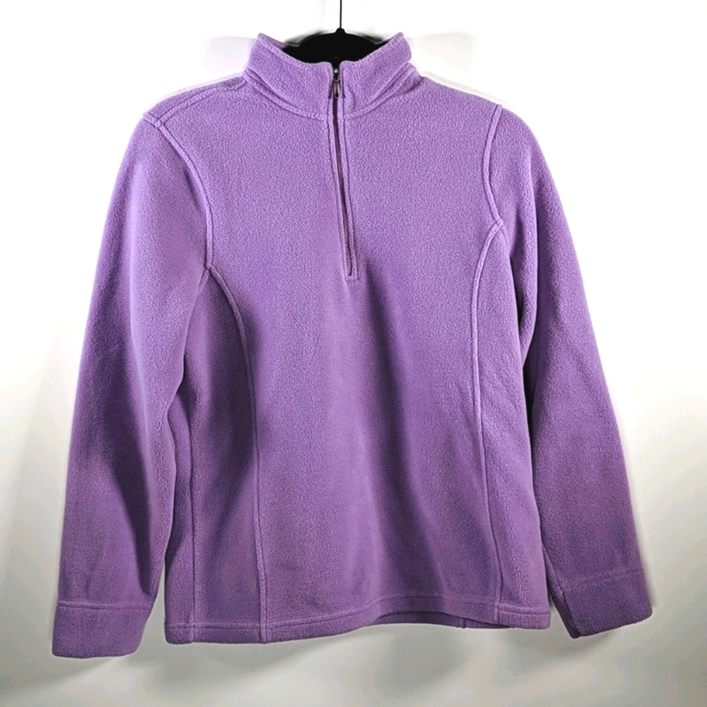 L.L. Bean purple fleece zip up pullover